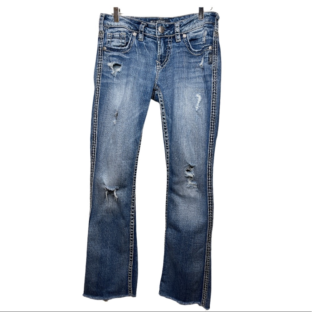 Silver Aiko Flap Bootcut size 27